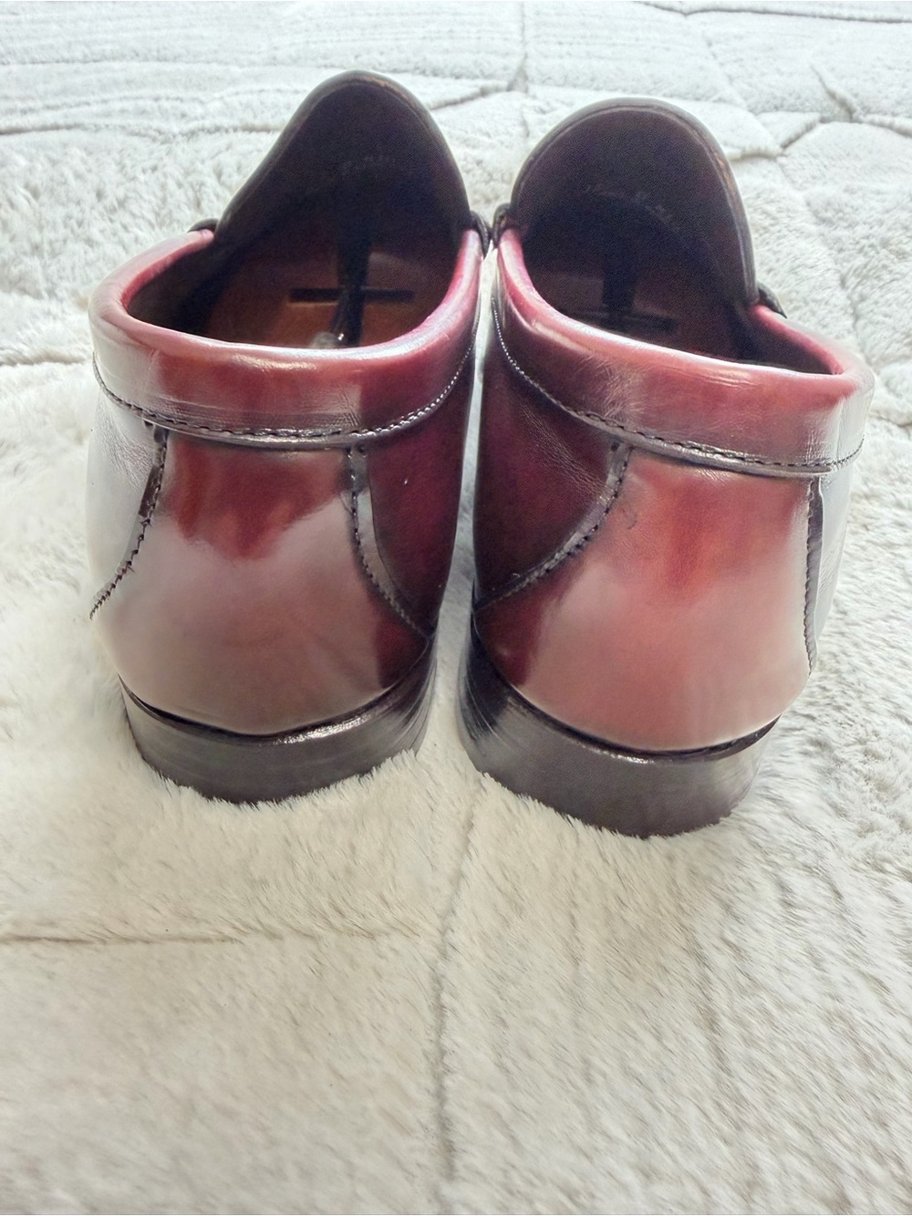 VINTAGE Deadstock 🇺🇸 US Made Rancourt Whippet ET Wright Cordovan Penny Loafer 11 - Picture 6 of 12